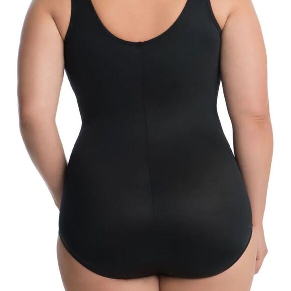NWT Miraclesuit Oceanus Solid Plus Size Swimsuit - size 16W - Picture 2 of 7